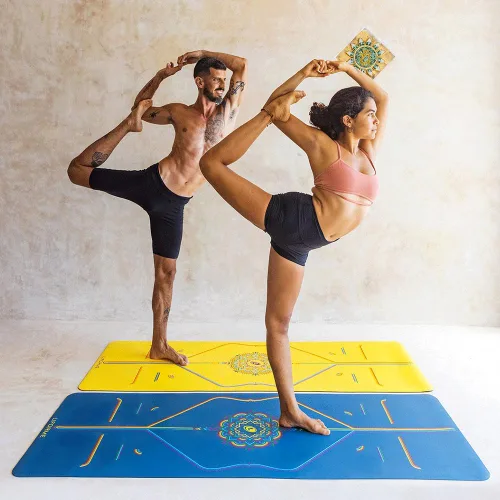 Miniatura 4 de Colección de esterilla de yoga impresa Liforme - Incluye bolsa de yoga gratis - Sistema de alineación patentado, agarre tipo guerrero, Arco