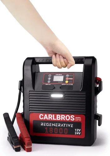 CB40 Arrancador de alta resistencia, recarga rápida 40S, batería de 18000A 12/24 voltios para motores de gas y diésel de hasta 32 L, caja de