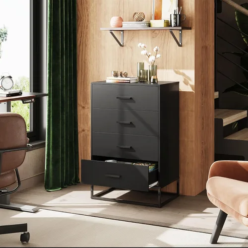 Miniatura 5 de WLIVE Wood Dresser for Bedroom, Wide Chest of Drawers with Metal Handle for Living Room, Hallway