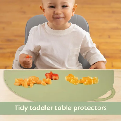 Miniatura 2 de Upward Baby - Juego de 3 alfombrillas de silicona antideslizantes para bebés, mantel individual para mesa de comedor, silla alta, suministros