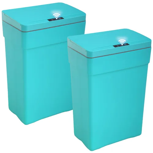 Miniatura 17 de BestOffice Bote de basura automático de 13 galones para cocina, sin contacto, de alta capacidad, con tapa, para dormitorio, baño, hogar, oficina, 50