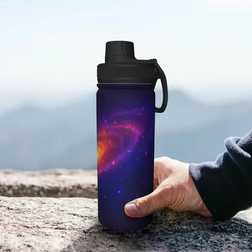 Miniatura 8 de Bright Star Printed Insulated Water Bottle, 18oz Stainless Steel Funny Travel Mug, Leakproof Hot & Cold for Sports, Gym, Hiking