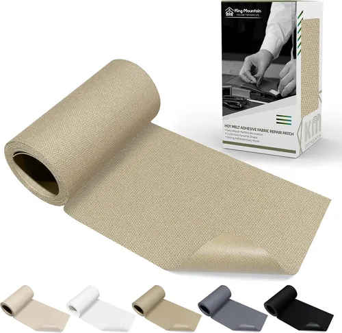 Miniatura 37 de KING MOUNTAIN Parche de lona para planchar, 3"×60", parche de reparación de tela de algodón 100% impermeable, utilizado para varios sofás, tiendas