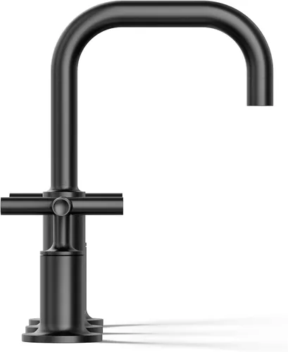 Miniatura 8 de Kohler K-14410-4-BGD Purist - Grifo para lavabo de baño con manijas de palanca baja y boquilla baja, K-14406-3-BL
