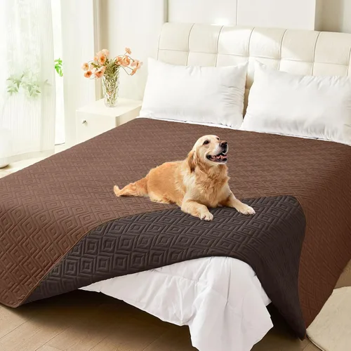 Miniatura 71 de hyha Manta impermeable para perro, manta suave para cama de perro, manta para mascotas, funda de sofá impermeable lavable para perros, fundas Gris