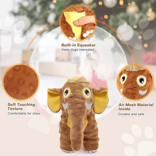 Miniatura 2 de Letsmeet Juguetes para perros duraderos y chirriantes de felpa para la dentición del cachorro, juguetes masticables para perros pequeños, medianos