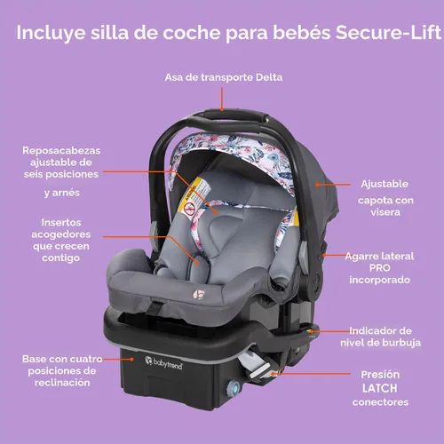 Miniatura 9 de Sistema de viaje Baby Trend EZ Ride SE con asiento de seguridad para bebé, Bluebell