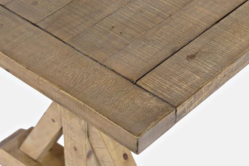 Miniatura 4 de Jofran Carlyle Crossing - Mesa de comedor rústica de madera maciza de 78 pulgadas
