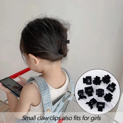 Miniatura 4 de Ahoney 10 pinzas pequeñas para el cabello para mujeres y niñas, clips de mandíbula mate de 1 pulgada para cabello fino, grueso y mediano, pasadores