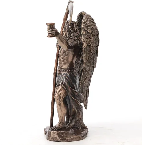 Miniatura 5 de Veronese Design 7 1/4 pulgadas de alto crono el dios griego del tiempo fundido en frío resina bronce acabado escultura