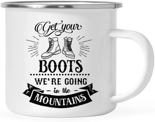 Miniatura 29 de Andaz Press Taza de café de acero inoxidable de 11 onzas, regalo de «And So The Adventure Begins», 1 paquete, cumpleaños, Navidad, exteriores, boda