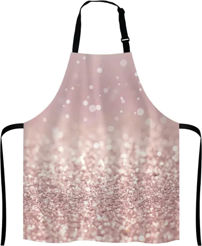 Miniatura 11 de Delantal con diseño de pájaros y flores y mariposas con cuello ajustable para hombres y mujeres, adecuado para el hogar, cocina, camarera, chef