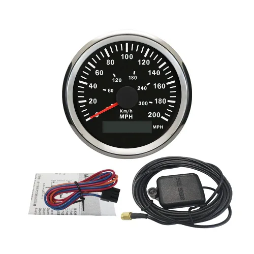 Miniatura 9 de ELING Kit de velocímetro GPS de 140 mph, manómetro, odómetro para coche de carreras y motocicleta con retroiluminación de 3-3/8 pulgadas (85mm)