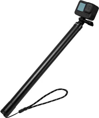 Palo de selfie largo (106"/2.7M), extensión de monopié impermeable de fibra de carbono para GoPro Max 13 12 11 10, Insta360 X5 X4 Ace Pro, DJI Osmo