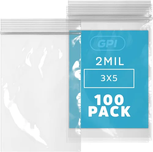 Miniatura 14 de 3" x 5," 2 Mil Claro Reclosable cierre de cremallera Lock Bolsas, caso de 1.000