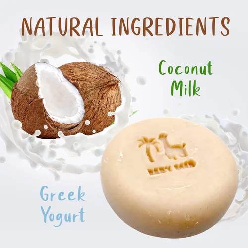 Miniatura 2 de Relaxcation Barra de jabón orgánica para bebés con yogur griego y leche de coco, procesada naturalmente en frío a partir de ingredientes orgánicos