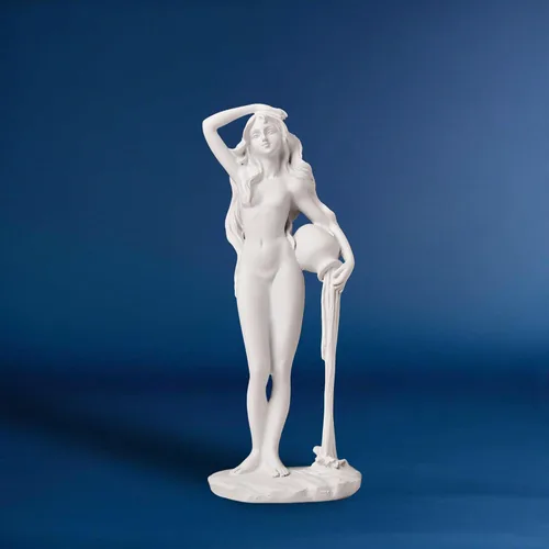 Escultura de la diosa del nacimiento de Venus de 7.4 x 2.8 pulgadas, arte clásico de resina blanca, decoración del hogar y la oficina, para boda,
