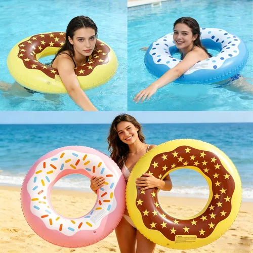 Miniatura 9 de Luau - Flotadores de piscina hawaianos - Tubos inflables para adultos, tubo inflable para piscina, anillo de natación para decoración de fiesta