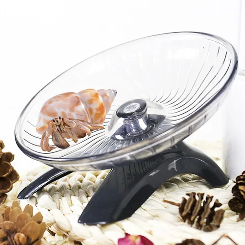 Miniatura 2 de Rueda de juguete para cangrejos ermitaños, juguete de rueda para correr de hámster, accesorio para jaula de animales pequeños, accesorio para Negro