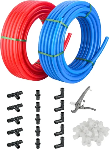 Miniatura 9 de Combo de tubería Pex-A: tubo Pex-A EFIELD de 1/2 pulgada de 2 x 100 pies (200 pies), accesorios de expansión de latón de 1/2 pulgada - Acoplador