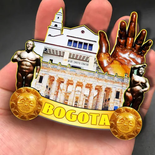 Miniatura 4 de Imán de madera de Bogotá Colombia 3D para nevera, recuerdos coleccionables, decoración hecha a mano, artesanías 2