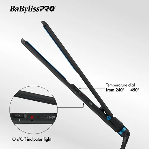 Miniatura 3 de BabylissPRO Nano Titanium Ultra-Thin Hair Straightener, Professional Flat Iron, 5-Inch Extended Plates for Faster Straightening, for All Hair Types