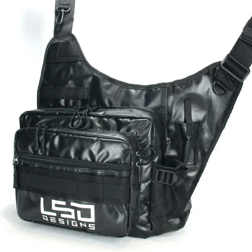 Love Soul Dream LSD Designs One Shot Side Neo Fishing Bag Shoulder Large Capacity Rod Holder Langan Water Repellent Fabric Cordura Black