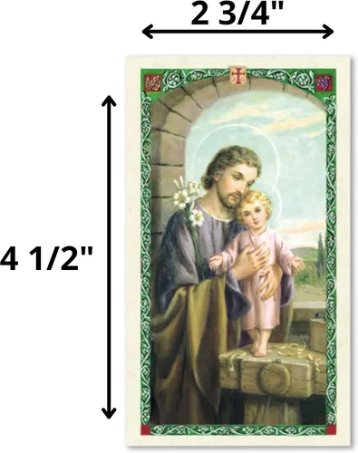 Miniatura 2 de MUDHEN Tarjetas de oración laminadas de San José, paquete de 25, HC9-036EF
