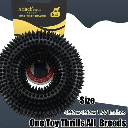 Miniatura 4 de ADUCK Juguetes masticables chirriantes para perros masticadores agresivos, limpieza de dientes para perros pequeños, medianos y grandes, juguete