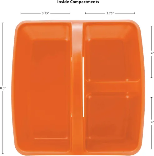 Miniatura 4 de Teacher Created Resources Organizador de almacenamiento de plástico portátil naranja, paquete de 6 para aulas, habitación de niños y organización