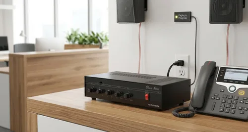 Miniatura 3 de Bogen C35 Classic Series - Amplificador mezclador de dirección pública de 35 W, amplificador PA de 4 entradas con localización telefónica, 4/8/16