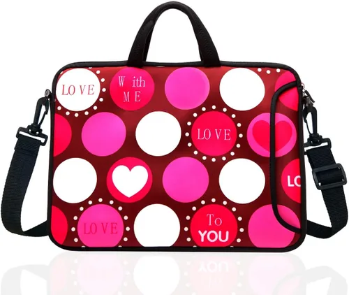 Miniatura 10 de 14 pulgadas portátil bolsa de hombro manga caso con asa para 13" 13.3" 14" 14.1" Netbook/Macbook Air Pro (azul clásico)
