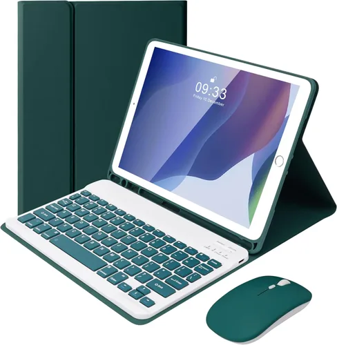 Miniatura 12 de SOPPY Funda con teclado Bluetooth y mouse para iPad de 11ª generación (A16) de 11 pulgadas 2025, 10ª generación de 10.9 pulgadas 2022, funda Azul