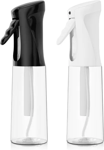 IMPORX Botella pulverizadora continua para cabello (10.1 onzas/10.1 fl oz), paquete de 2 botellas de spray esenciales para el hogar para limpieza,
