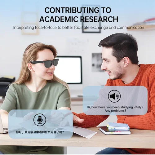 Miniatura 6 de Lentes de sol inteligentes AI Bluetooth, gafas de audio con altavoces, gafas deportivas polarizadas UV400 de traducción y gafas deportivas unisex