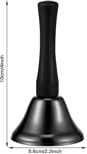 Miniatura 2 de Boao 24 campanas de mano de acero para servicio de acero con mango de madera negra, campanas de metal diatónico, percusión musical (negro)