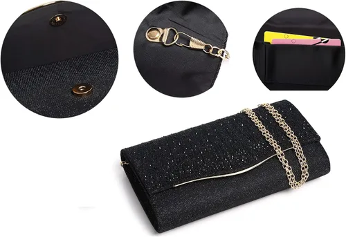Miniatura 2 de Monederos de mano con diamantes de imitación para mujer, monederos y bolsos formales de boda, fiesta, graduación, bolsas de dinero, regalo