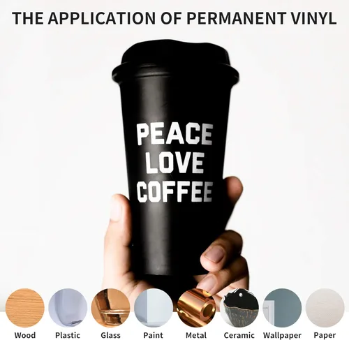 Miniatura 2 de Prime Vinyl - Vinilo permanente adhesivo blanco brillante para todas las máquinas de corte, 12" x 55 pies, vinilo permanente para exteriores
