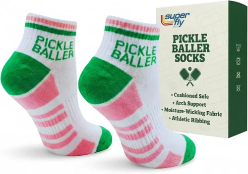 Miniatura 16 de Calcetines de rendimiento Super Fly Goods para hombres y mujeres, calcetines atléticos novedosos unisex para deportes, golf, tenis, pickleball, yoga