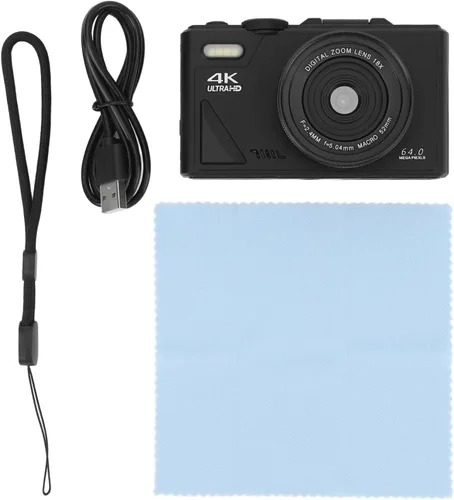 Miniatura 9 de Cámara digital 4K para fotografía, enfoque automático de 18X, cámara de video retro con pantalla abatible de 3 pulgadas, cámara compacta de viaje
