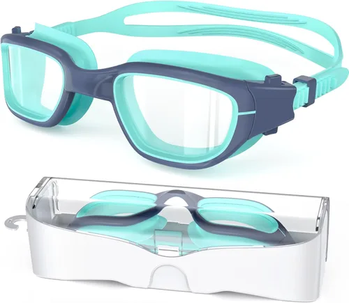 Miniatura 22 de Gafas de natación para niños, gafas de natación para niños de 6 a 14 años, gafas de piscina con protección UV antivaho para niños y niñas Azul