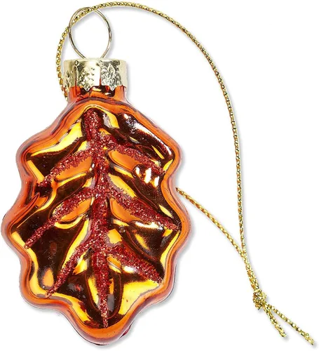 Miniatura 5 de Lillian Vernon Adornos de cristal de otoño de bellotas y hongos, juego de 12, mini árbol para decoración del hogar para otoño, Acción de Gracias