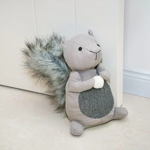 Miniatura 25 de Marwood Lindo tope de puerta decorativo para el hogar y la oficina, tope de puerta interior con peso de alpaca de tela de animal de peluche Gorra