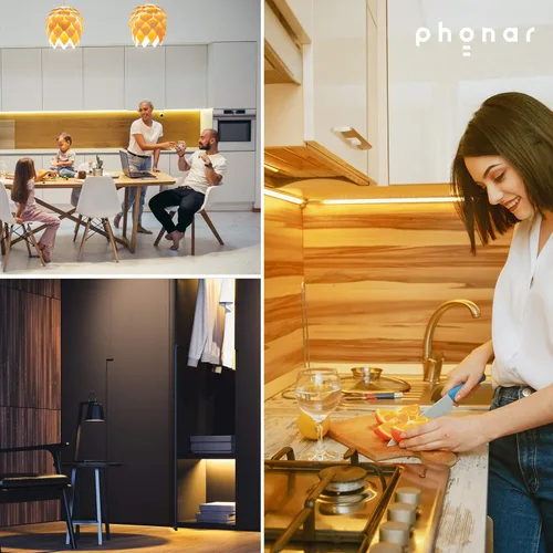 Miniatura 4 de phonar Lámparas LED de iluminación debajo del gabinete de 36 pulgadas para cocina, armario, LED de color variable bajo mostrador, sensor