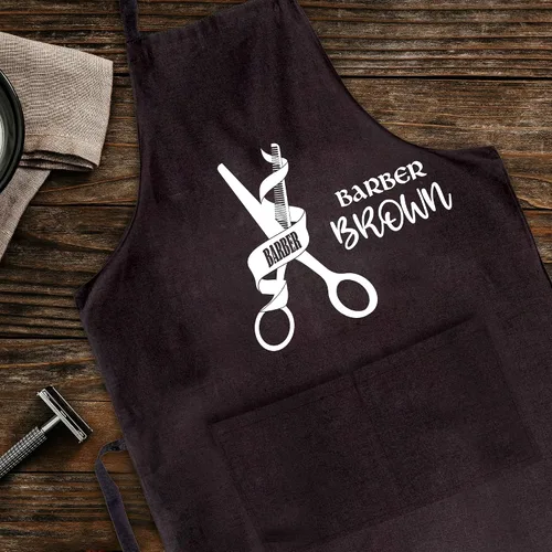 Miniatura 3 de Capa de peluquería personalizada, capas de corte de pelo personalizadas, delantal de peluquería de corte de pelo con bolsillos, cosas de peluquería