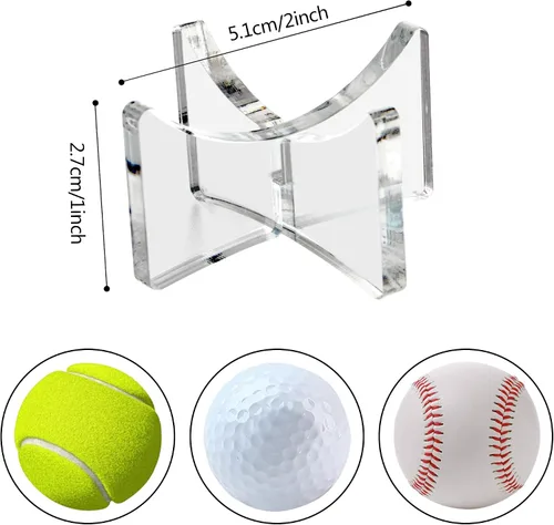 Miniatura 2 de Yes!Fresh Soportes de béisbol acrílicos para exhibición de recuerdos de bola, exhibición de softbol, estante de exhibición de tenis