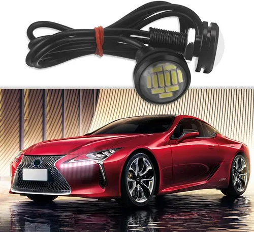 Miniatura 5 de 10 unids 0.709 in coche Eagle Eye DRL Led diurna Correr luces LED 12V copia de seguridad reversa señal de estacionamiento lámparas de automóviles