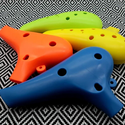 Miniatura 4 de Aestivate Instrumento Ocarina de plástico Ocarina 12 Agujeros Ocarina Alto C 12 Agujeros Instrumento Ocarina Fácil (amarillo)