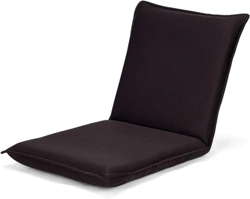 Giantex Sofá de malla ajustable, silla de piso acolchada multiángulo de 6 posiciones, soporte de respaldo acolchado versátil, sillas de videojuegos