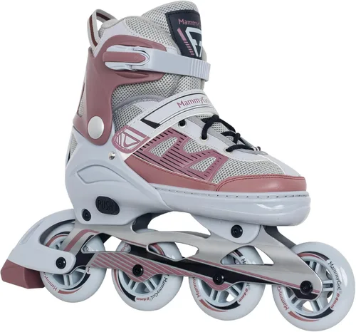 Miniatura 10 de MammyGol Patines en línea para adultos para hombres y mujeres, rodillos con cuchillas con rodamientos de acero al carbono, freno TPR, malla 3D